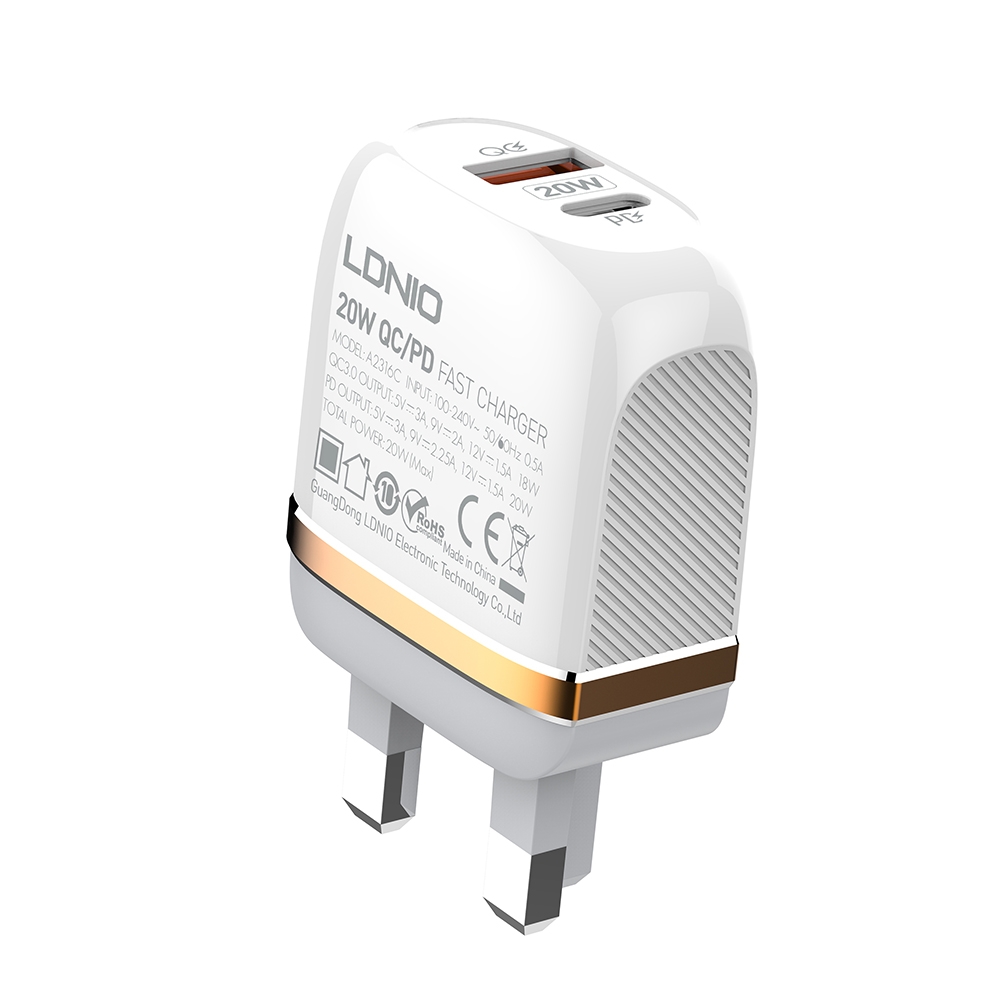 LDNIO A2316C 20W PD Fast Android Charger