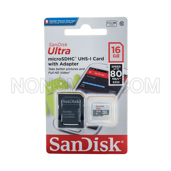 Sandisk Ultra 16Gb Microsd Class 10